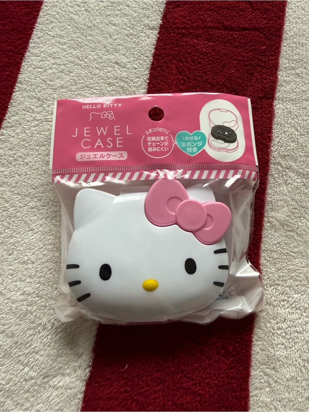 Sanrio Hello Kitty White Case with Pink Bow - Jewel Storage